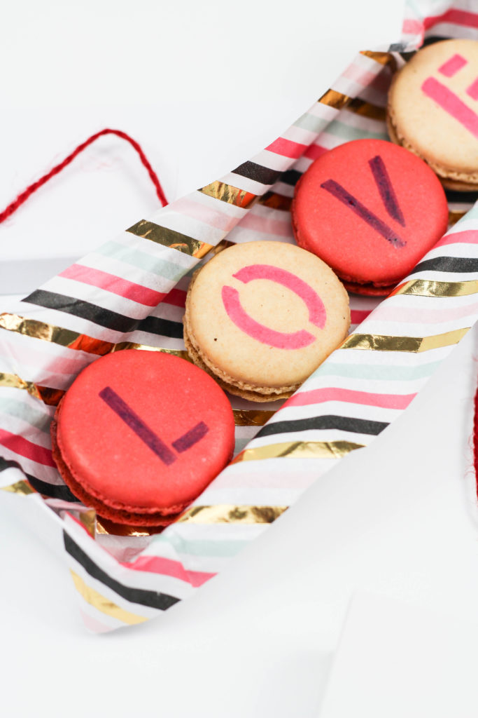 DIY Valentine's Day Message Macarons